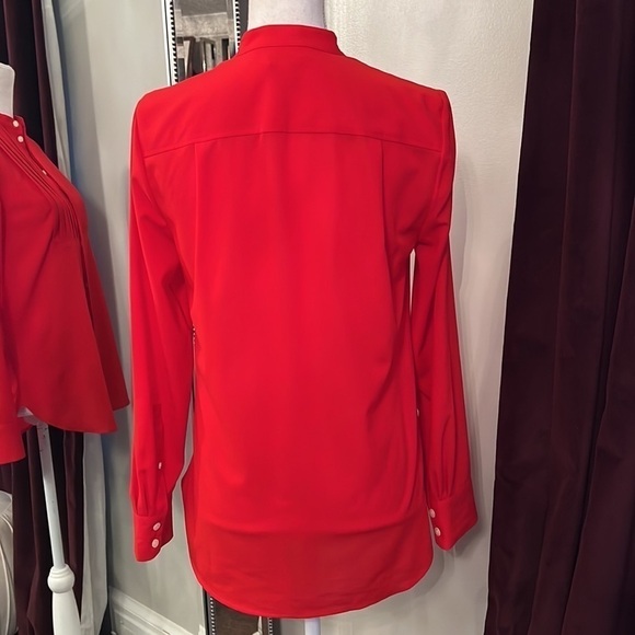 J. Crew Factory Red Tuxedo Shirt Size Extra Small - Picture 4 of 10